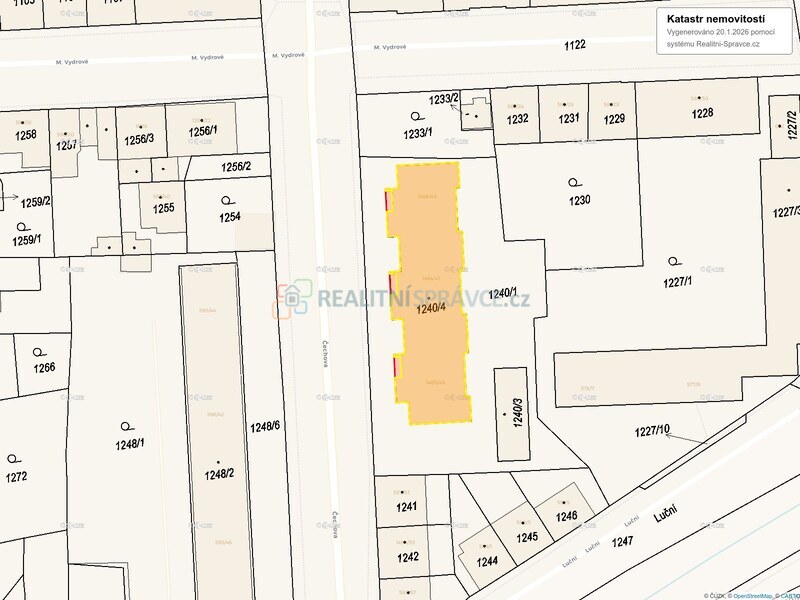 Mapa katastru nemovitostí