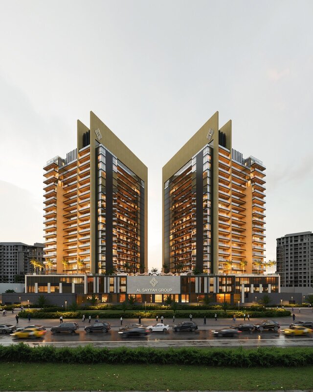 Butterfly Tower, lokalita Arjan, Dubaj