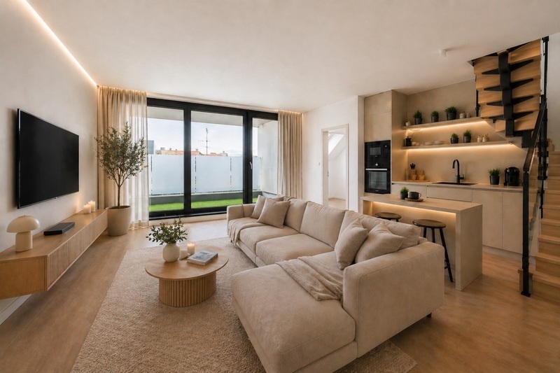Prodej moderního podkrovního bytu 4+kk o celkové výměře 88,52 m²