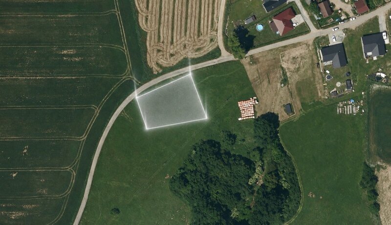 Stavební pozemek 1149 m² v Kostelci u Hluboké nad Vltavou