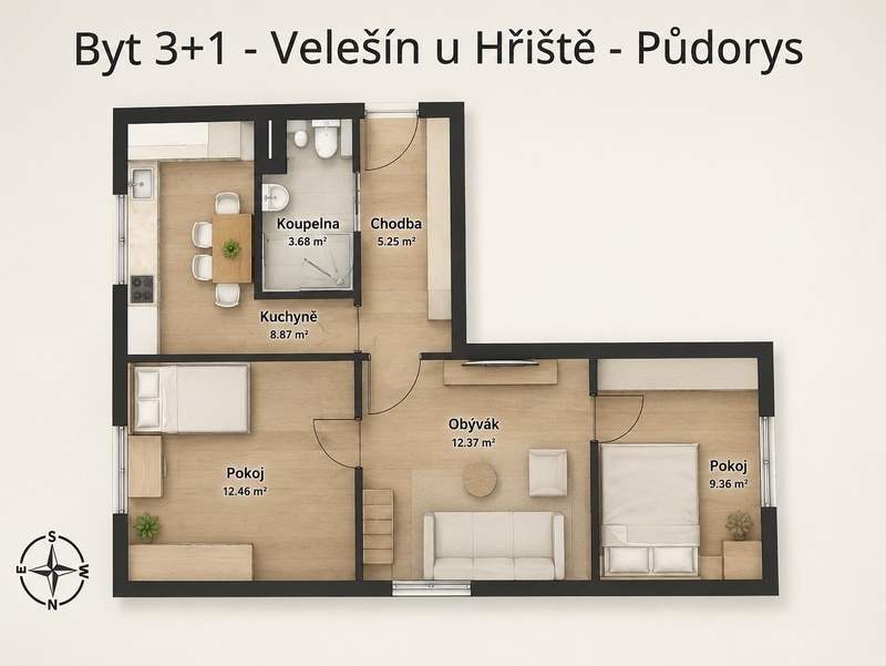 Pudorys_bytu_Velesin_U_Hriste.jpg